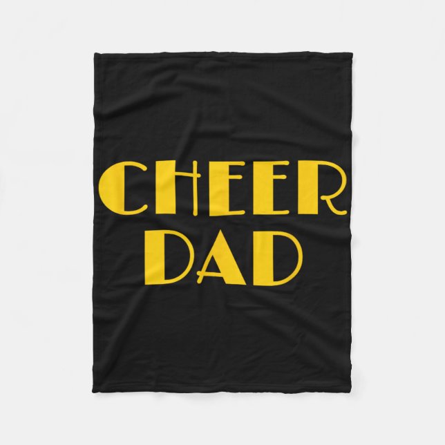 Cheer Dad Yellow Cheerleading _2  Fleece Blanket (Front)