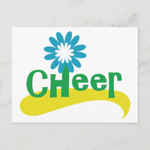 Cheer Flower Fun Cheerleading Postcard