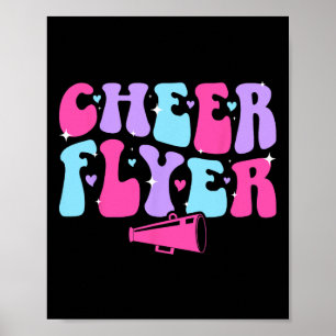 Cheer Flyer Cheerleader Flyer Groovy Cheerleading Poster