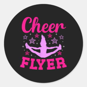 Cheer Flyer Coquette Cheerleading Flyer _2 Classic Round Sticker