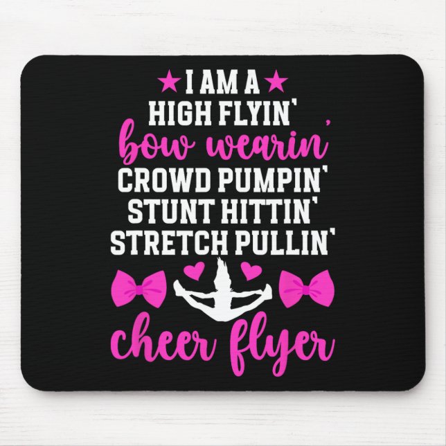 Cheer Flyer Definition Cheerleader Flyer Cheerlead Mouse Pad (Front)