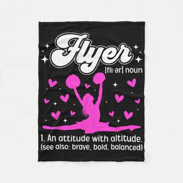Cheer Flyer Definition Cheerleading Flyer _3  Fleece Blanket (Front)