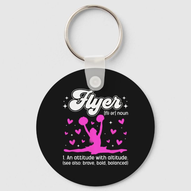 Cheer Flyer Definition Cheerleading Flyer _3  Key Ring (Front)