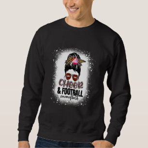 Cheer Football Cheerleading Mom Of Both Messy Hair Sweatshirt