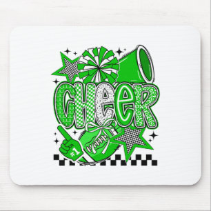 Cheer Footll Cheerleading Cheerleader Green Women Mouse Pad