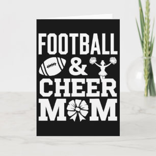 Cheer Footll Cheerleading Mum Of Both Messy Hair B Card