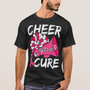 Cheer For Cure Pink Ribbon Breast Cancer Awareness T-Shirt