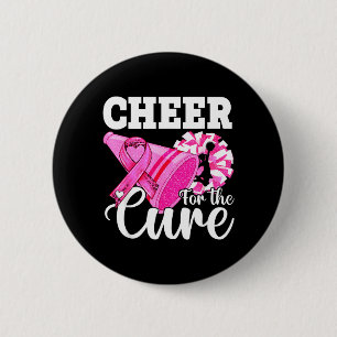 Cheer for nk Breast Cancer Awareness Cheerleader 6 Cm Round Badge