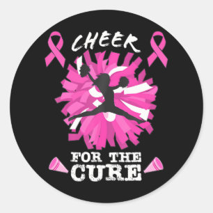 Cheer for The Cure Breast Cancer Awareness Month Classic Round Sticker