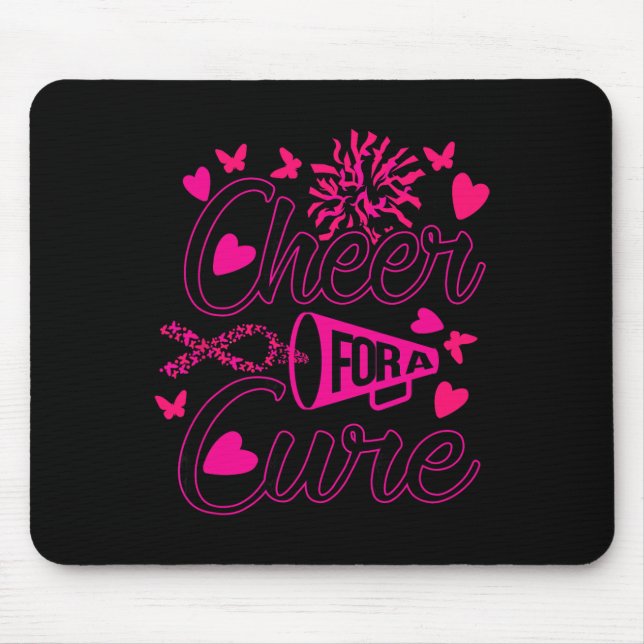 Cheer For The Cure Breast Cancer Awareness  Mouse Pad (Front)