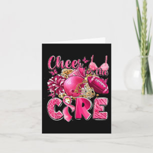 Cheer For The Cure Breast Cancer Football Support Card