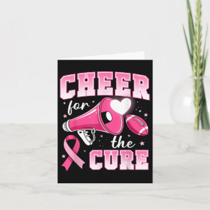 Cheer For The Cure Football Cheerleading Breast Ca Card