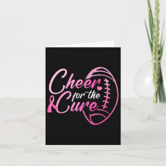Cheer For The Cure Footbyll Fan Breast Cancer Awar Card