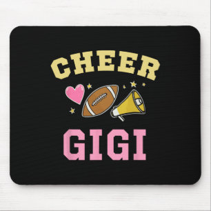 Cheer Gigi Heart Fan Cheerleader Cheerleading Foot Mouse Pad