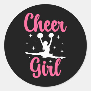 Cheer Girl Cheerleader Cheerleading _1 Classic Round Sticker