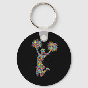 Cheer Girl Cheerleading Cheerleader Youth Squad Te Key Ring
