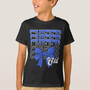 Cheer Girl Coquette Bow Cheerleading Cheerleader B T-Shirt