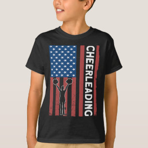 Cheer Girl Usa Flag Cheerleading T-Shirt