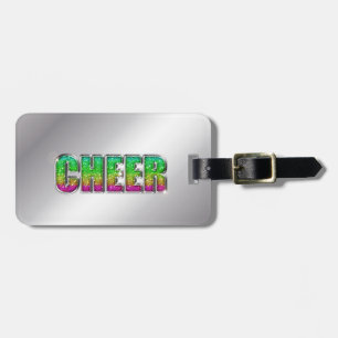 Cheer Glitter Rainbow Luggage Tag