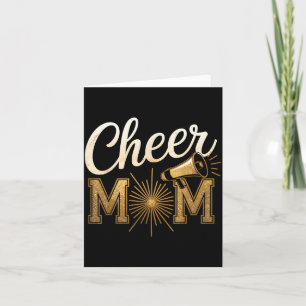 Cheer Gold Cheerleader Cheerleading Mom Game Day D Card