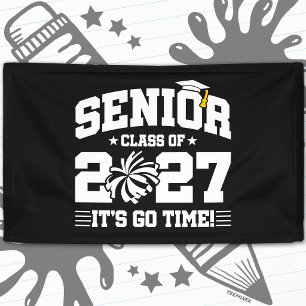 Cheer Graduation Go Time Senior Class of 2027 Banner