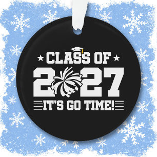 Cheer Graduation Go Time Senior Class of 2027 Ornament