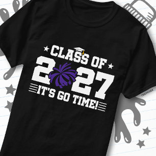 Cheer Graduation Pom Poms Senior Class of 2027 T-Shirt
