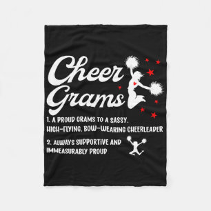 Cheer Grams Definition Grams Of A Cheerleader Gram Fleece Blanket
