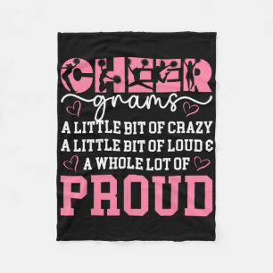 Cheer Grams Proud Grandma Grams Of A Cheerleader G Fleece Blanket