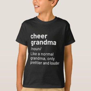 Cheer Grandma Black Definition Cheerleading  T-Shirt