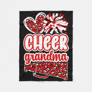 Cheer Grandma Of A Cheerleader Grandmother Fleece Blanket