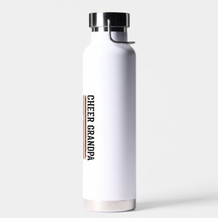 Cheer Grandpa Patriotic Vintage Flag Shirt Design_ Water Bottle