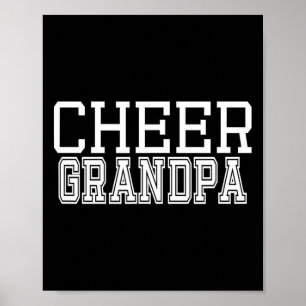 Cheer Grandpa Proud Grandpa Cheerleading Gift Idea Poster