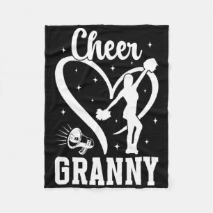 Cheer Granny Grandma Cheerleader Granny Cheerleadi Fleece Blanket