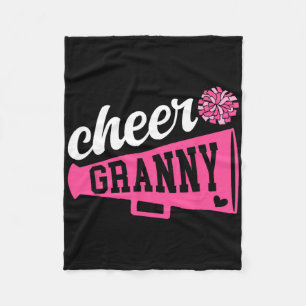 Cheer Granny Of A Cheerleader Granny Cheerleading  Fleece Blanket
