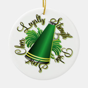 Cheer Green and Yellow Qualities Photo Ornament