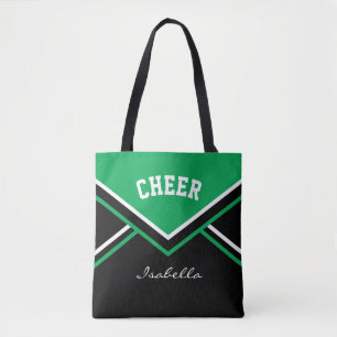 Cheer Green Cheerleader Outfit Tote Bag