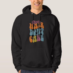 Cheer Hair Don't Care Cute Cheerleading Girls Hoodie