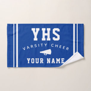 Cheer Icon, Personalised Name & School Team Spirit Hand Towel