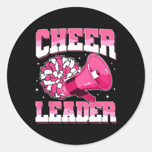Cheer Leader Era Youth Cheerleader Cheerleading _1 Classic Round Sticker