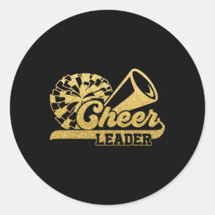 Cheer Leader Era Youth Cheerleader Cheerleading  Classic Round Sticker