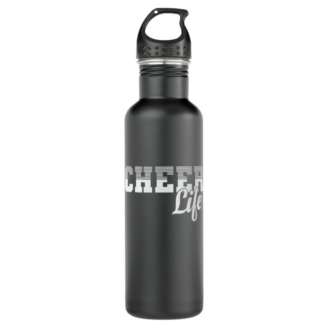 Cheer Life Cheerleader Sport turnen anfeuern 710 Ml Water Bottle (Front)