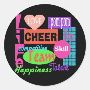 Cheer Life Classic Round Sticker