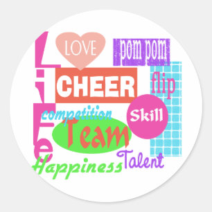 Cheer Life Classic Round Sticker