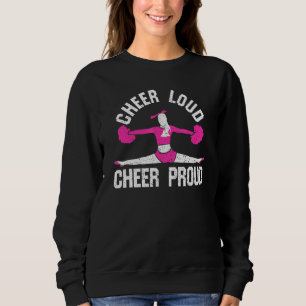 Cheer Loud Cheer Proud Vintage Cheerleading Coach Sweatshirt