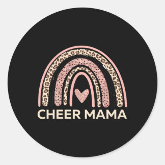Cheer Mama Cheermom Cheerleader Mum Classic Round Sticker