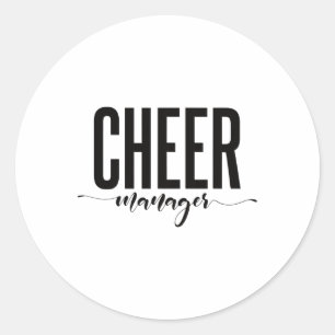 Cheer Manager Cheerleading _1 Classic Round Sticker