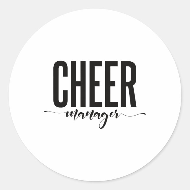Cheer Manager Cheerleading _1  Classic Round Sticker (Front)