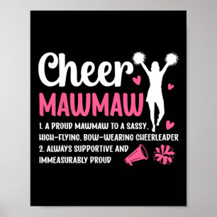 Cheer Mawmaw Definition Mawmaw Of A Cheerleader Ma Poster
