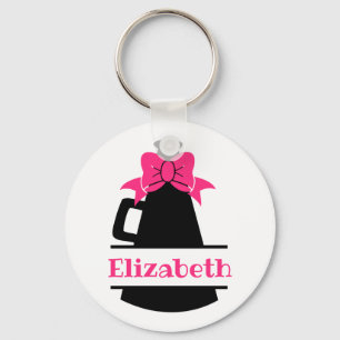 Cheer megaphone Personalized Button Keychain